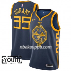 Golden State Warriors Kevin Durant 35 2018-19 Nike City Edition Navy Pelipaidat Swingman - Lasten